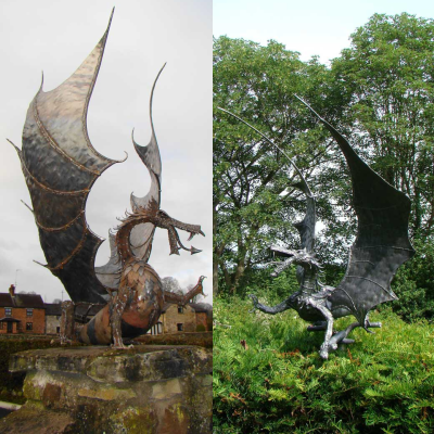 Steel Dragon Sculptures