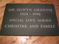 Welsh Slate Memorial Plaque
