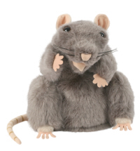 grey rat hand puppet
