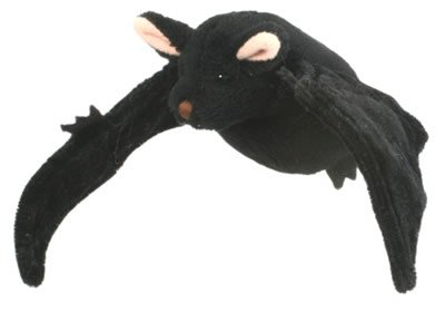 black bat finger puppet