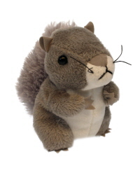 grey squirrel finger puppet