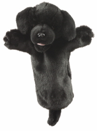 black labrador hand puppet
