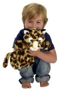leopard hand puppet